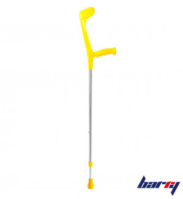 Костыль локтевой Ergo-Softgrip 222KL-Standart (Цвет ручки: Желтый, Цвет трубы: Серый)